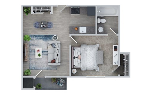 1 Bed 1 Bath A at The Meadows ,Chelmsford, 01824